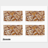 Gingerbread Cookies aangepaste tekst stickers (Vel)