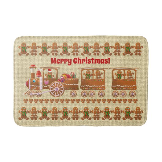 Gingerbread Cookies' Christmas Party Bath Mat (Voorkant)