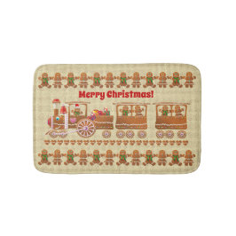 Gingerbread Cookies' Christmas Party Bath Mat