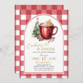 Gingerbread Cookies & Cocoa Holiday Invitation (Devant / Derrière)