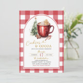 Gingerbread Cookies & Cocoa Holiday Invitation Kaart (Staand voorkant)