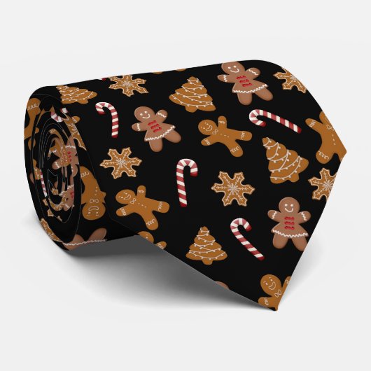 Gingerbread Cookies en Candy Canes Stropdas (Opgerold)