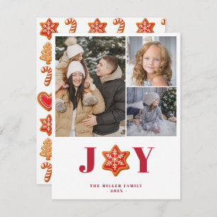 Gingerbread Cookies Joy Holiday Multi Carte photo