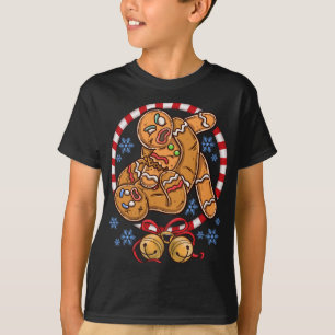 Gingerbread Cookies Kerst Grappig Vechten Wrest T-shirt