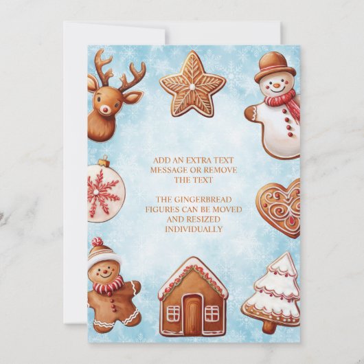 Gingerbread Cookies kerstfeest Kaart (Achterkant)