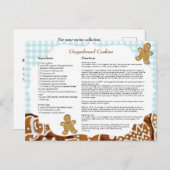Gingerbread Cookies Kerstrecept Briefkaart (Voorkant / Achterkant)