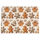 Gingerbread Cookies Pattern Groot Cadeauzakje (Voorkant)