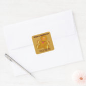 Gingerbread Cookies retouradres Vierkante Sticker (Envelop)