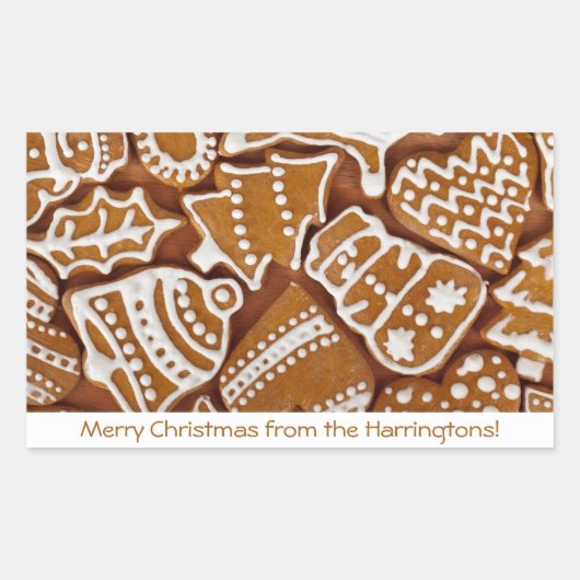 Gingerbread Cookies texte personnalisé autocollant (Devant)