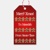 Gingerbread Cookies Vakantie Party Cadeaulabel (Achterkant)