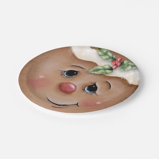 Gingerbread Cutie Vrolijk kerstfeest Papieren Bordje (Gekanteld)
