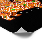 Gingerbread Dachshund Christmas Tree House Cookie  Poster (Hoek)