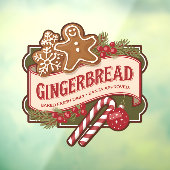 Gingerbread dagelijks vers gebakken raamsticker (Vel 3)