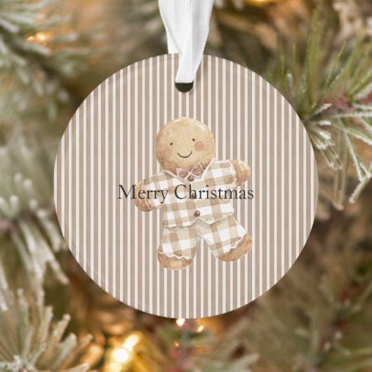 Gingerbread de Noël rayures blanches crème (Arbre)