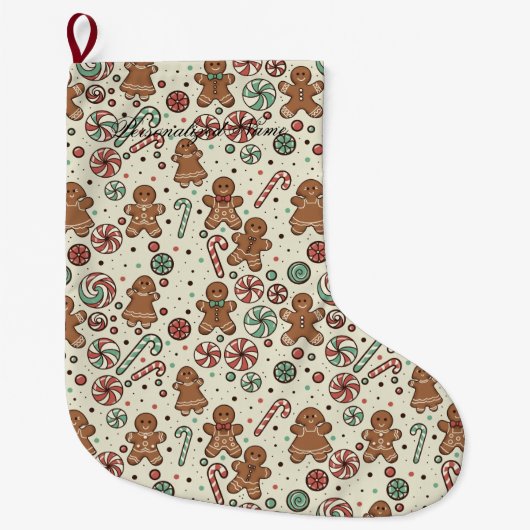 Gingerbread Delight Grote Kerstsok (Voorkant)