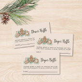 Gingerbread Diaper Raffle Baby Shower Informatiekaartje