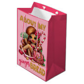 Gingerbread Diva Grappig Urban Christmas Medium Cadeauzakje (Voorkant Gekanteld)
