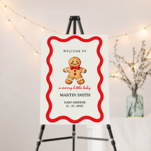 Gingerbread een beetje vrolijke babyshower welkom