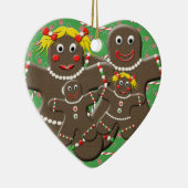 Gingerbread Familie Hart Kerstboom Ornament (Rechts)
