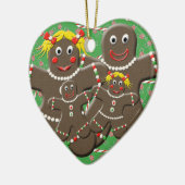 Gingerbread Familie Hart Kerstboom Ornament (Links)