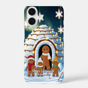 Gingerbread Familie Kerstmis iPhone 16 Hoesje