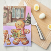 Gingerbread Familie Theedoek (Quarter Fold)
