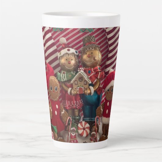 Gingerbread famille latte mug (Devant)