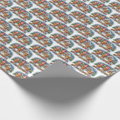 Gingerbread Family Snowy Christmas Scene Cadeaupapier (Hoek)