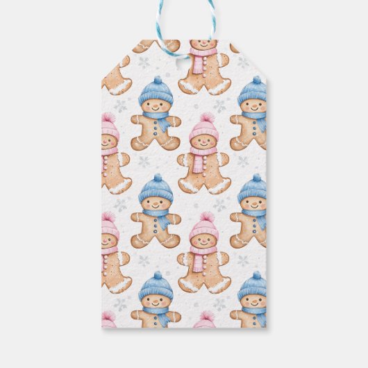Gingerbread Gender Reveal Party Bedankt Cadeaulabel (Achterkant)