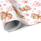 Gingerbread gepersonaliseerd cadeaupapier (Rol Hoek)