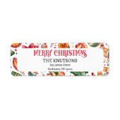 Gingerbread Gepersonaliseerd Kerstretouradres Etiket (Voorkant)