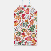 Gingerbread gepersonaliseerde vrolijke kerst cadeaulabel (Achterkant)