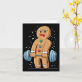 Gingerbread Gewichtheffen Workout Bodybuilding 1 Kaart (Gele Bloem)