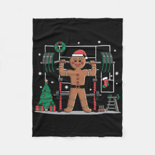 Gingerbread Gewichtheffen Workout Bodybuilding 2 Fleece Deken