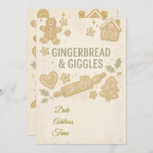 Gingerbread & Giggles Invitation d'hiver | Fantais (Devant / Derrière)