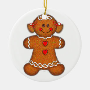 GINGERBREAD GIRL VAN SHARON SHARPE KERAMISCH ORNAMENT