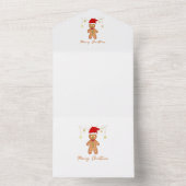 Gingerbread Groeten Kerstmis All In One Uitnodiging (Binnen)