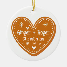 Gingerbread Heart Kerstcadeau Keramisch Ornament