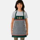 Gingerbread Heren Buffel Plaid Rood & Groen Schort (Insitu)