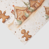 Gingerbread Heren Huizen Kerst Tissue Papier (Detail)
