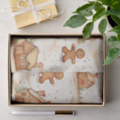Gingerbread Heren Huizen Kerst Tissue Papier (Geschenk)