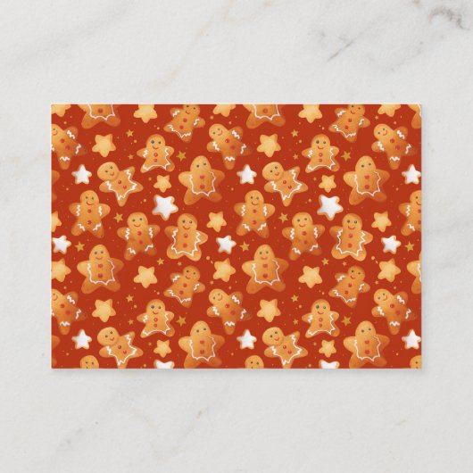 Gingerbread Hij of zij onthult geslacht Informatiekaartje (Achterkant)