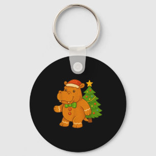 Gingerbread Hip Santa Hoed Kerstboom Hiptamus  Sleutelhanger
