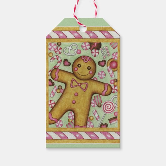 Gingerbread Holiday Cadeau Labels Cadeaulabel (Voorkant)