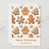 Gingerbread Holiday Card Feestdagenkaart (Voorkant)