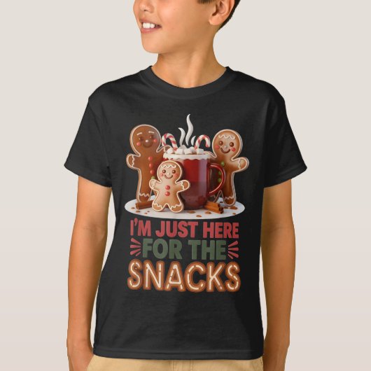 Gingerbread Holiday Snacks Funny Christmas  T-shirt (Voorkant)