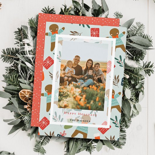 Gingerbread Homme Carte photo de vacances