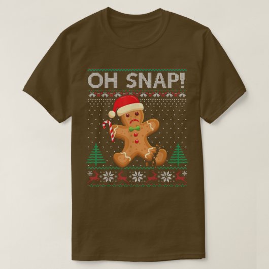 Gingerbread Homme Cookie laide Sweat Oh Snap Chris (Design devant)