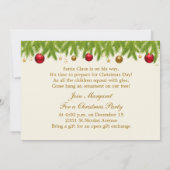 Gingerbread homme Noël Invitation à la fête de Noë (Dos)