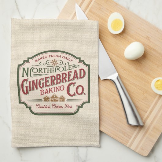 Gingerbread Hot Chocolate Snoep Eggnog Christmas Theedoek (Quarter Fold)